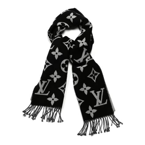 lv black and white scarf|louis vuitton cashmere scarf price.